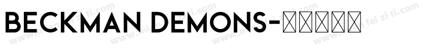 Beckman Demons字体转换